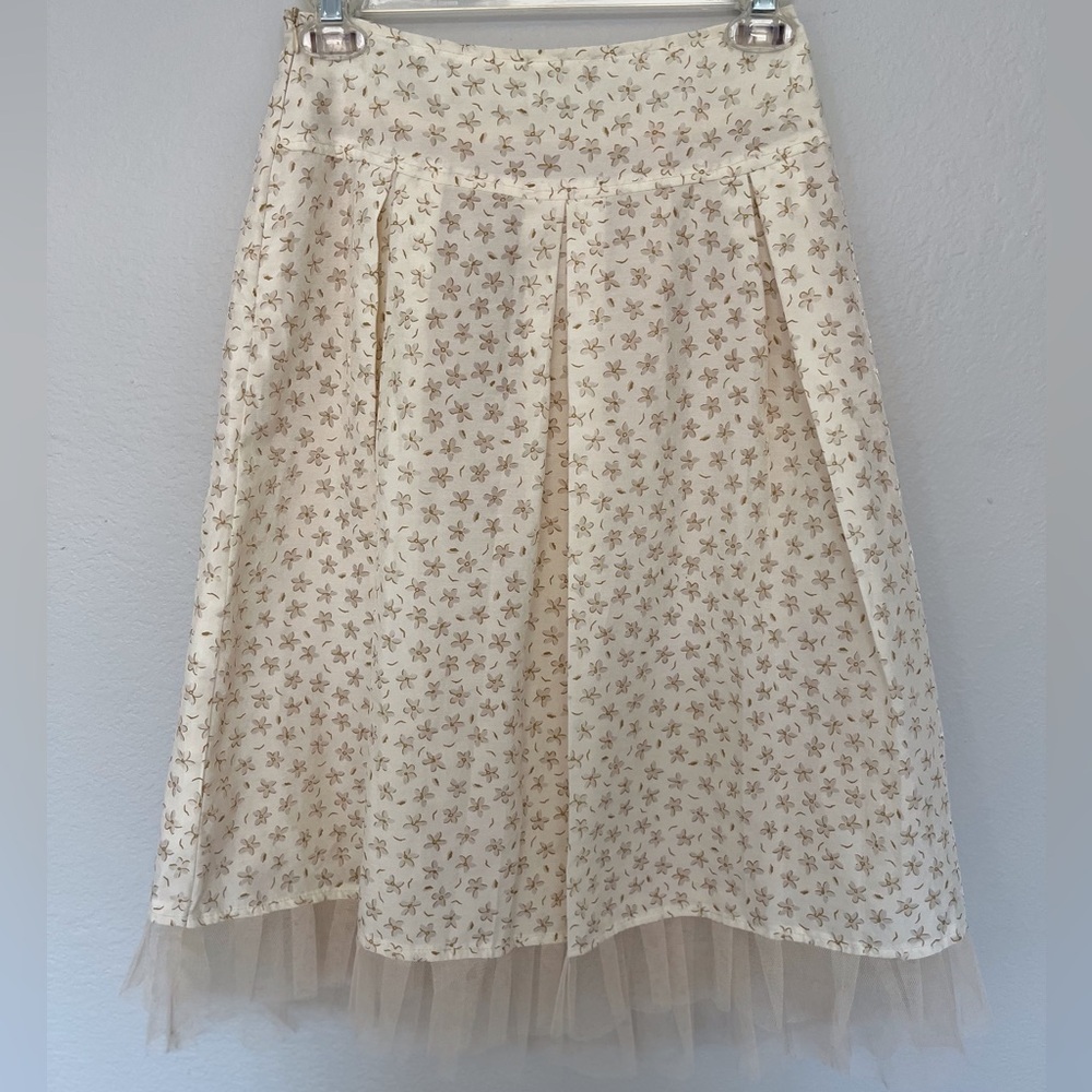 Japanese Floral Cream Skirt